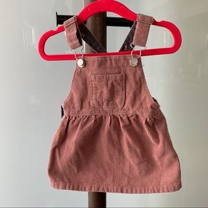 Pink Corduroy Overalls & Top Ensemble